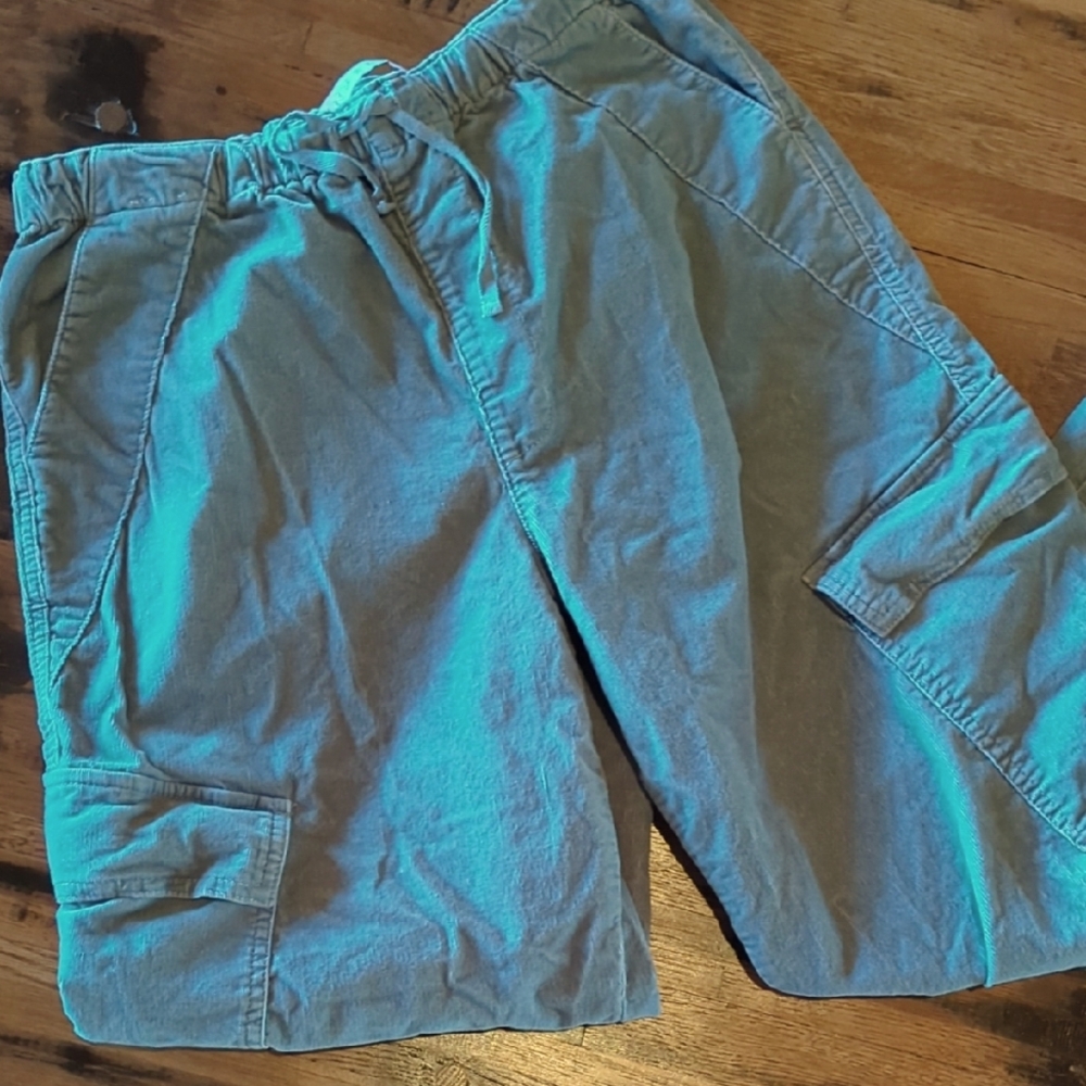 Casual Blue Cargo Corduroy Joggers. sz M